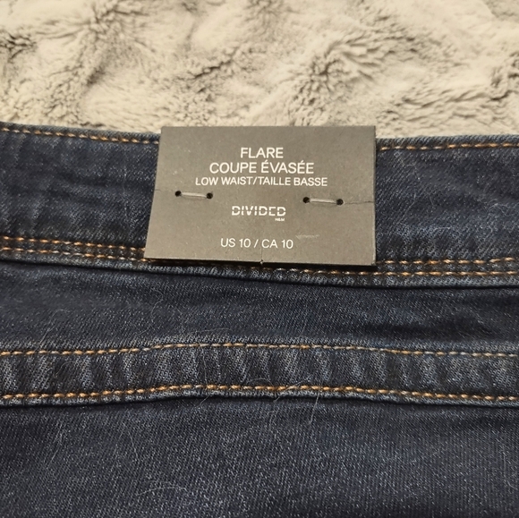 NWT Dividend‎ Flare Low Waist Jeans size 10 Dark Blue - Picture 5 of 13